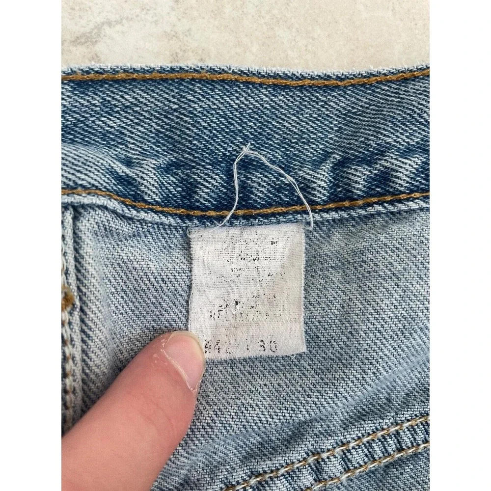 VTG Levis 550 Jeans Mens Size 42x30 Blue Denim Relaxed‎ Fit Straight Distressed